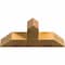 Ekena Millwork Portland Rough Sawn Timber Gable Bracket, Western Red Cedar, 36"W x 16"H x 6"D x 6"F, 11/12 Pitch GBW036X16X0606POR00RWR - alternate 4